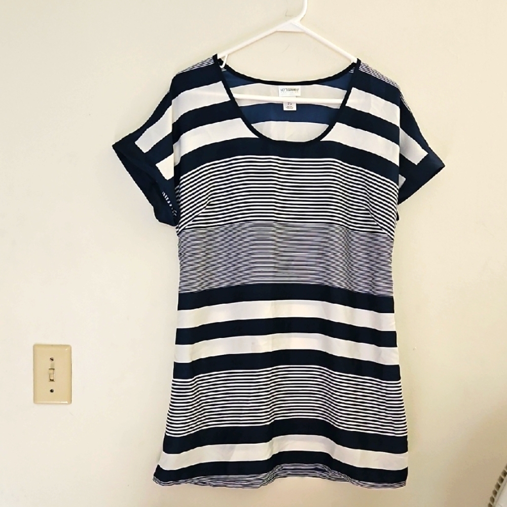 Small Motherhood‎ Maternity Blue Fitted Short Sleeve Blouse